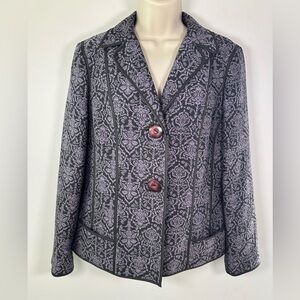 Sigrid Olsen women’s printed jacquard blazer size 8